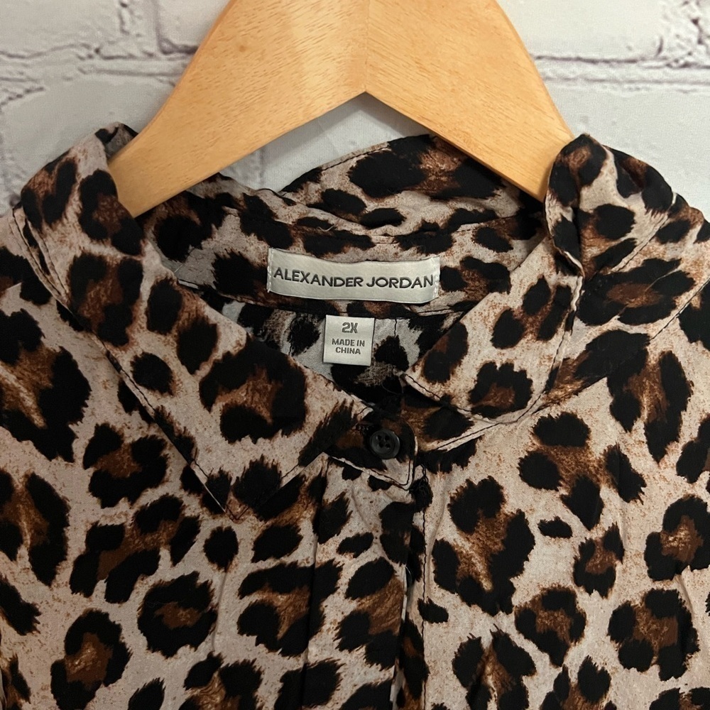 Alexander Jordan | Leopard Print Button-Down Shir… - image 3